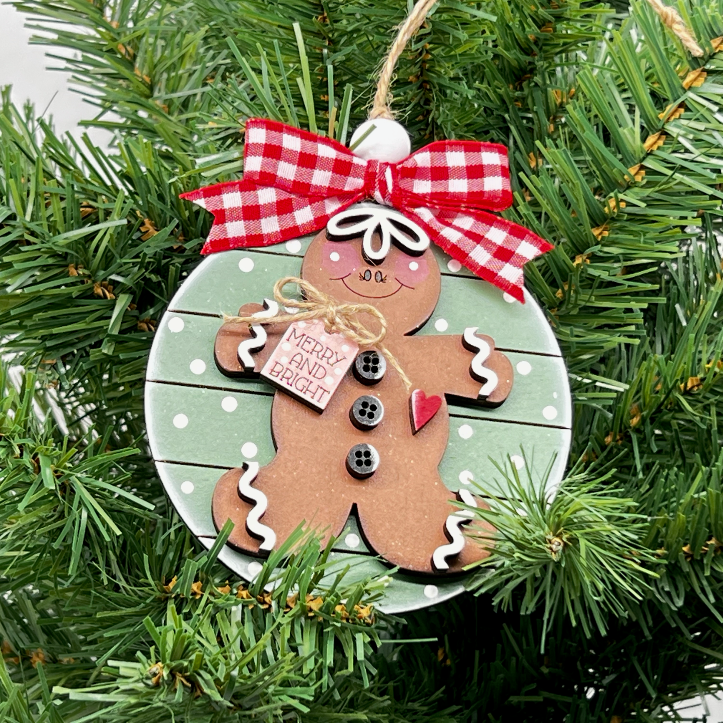 Ornament Gingerbread Merry & Bright