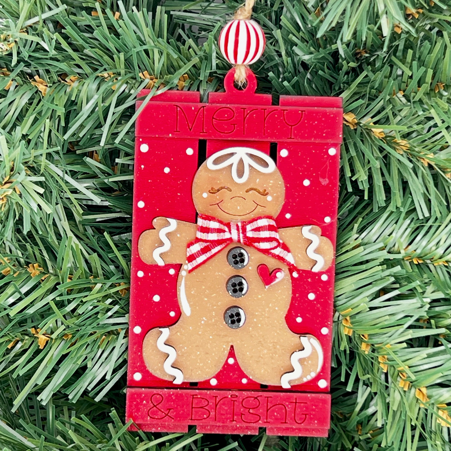 Ornament Gingerbread Merry & Bright Pallet