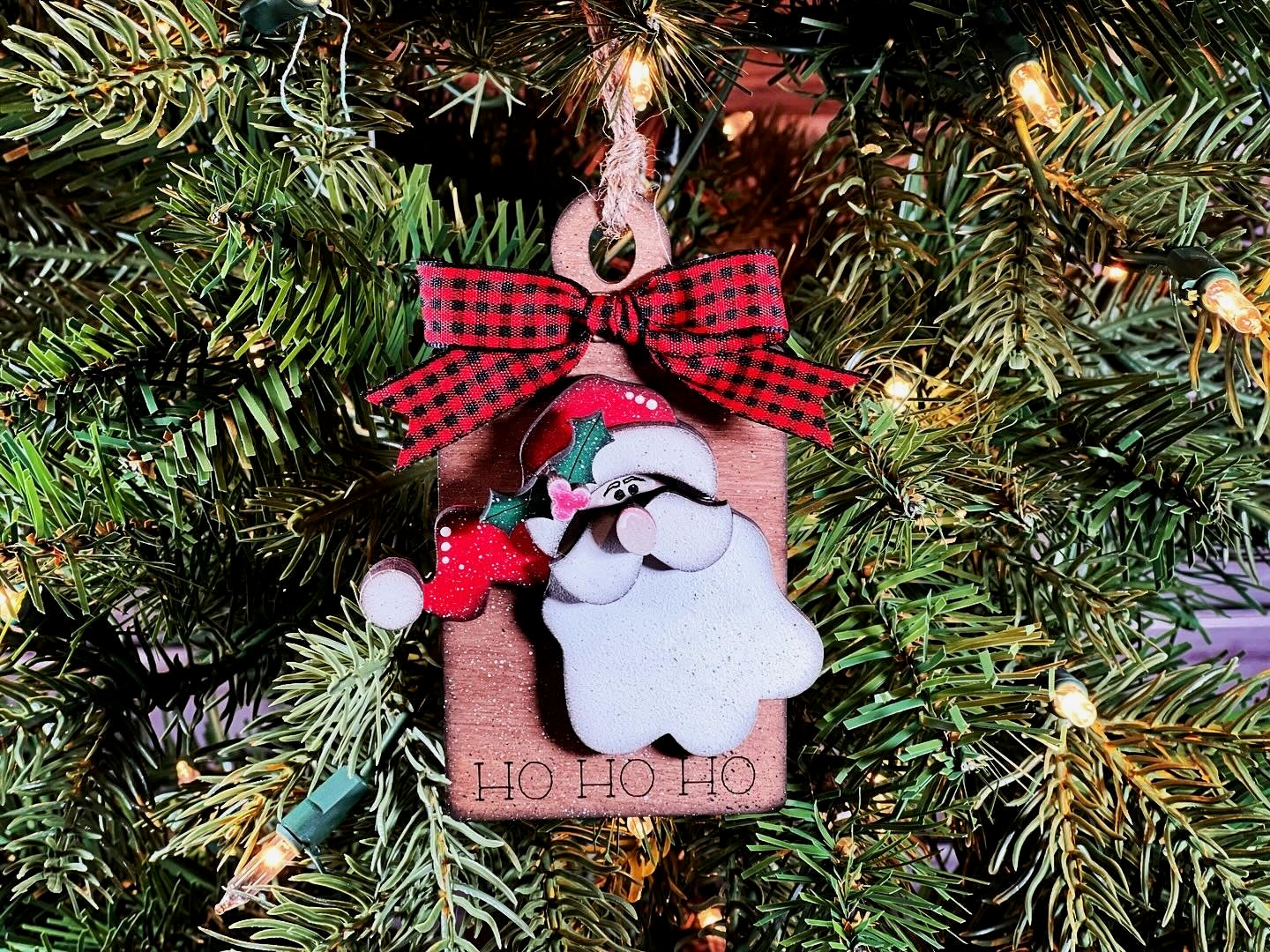 Breadboard Santa Ornament