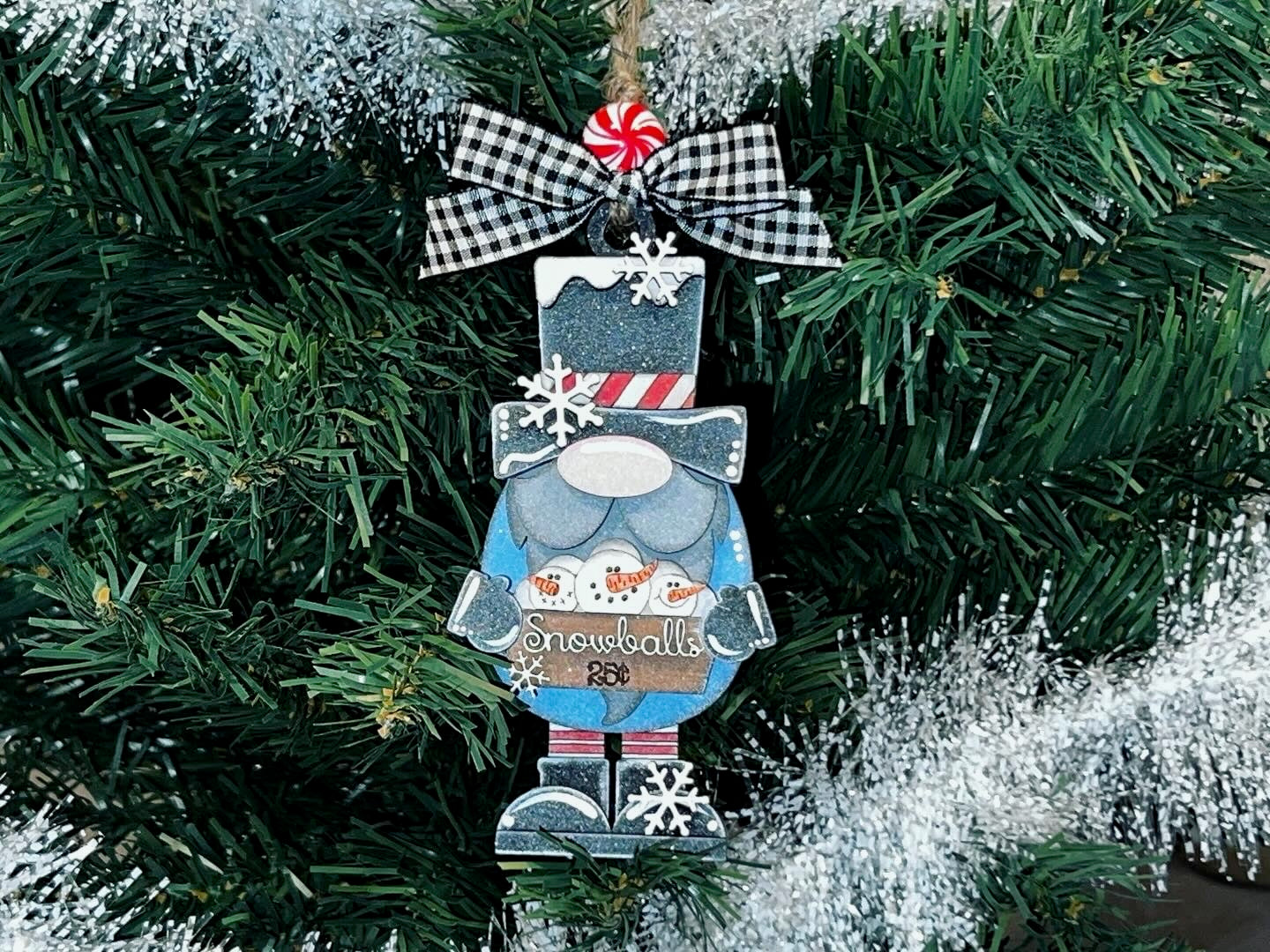 Ornament Snowball Gnome