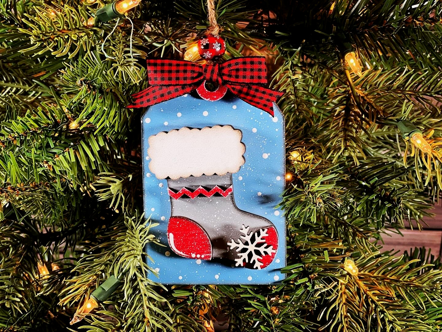 Ornament - Vintage Tag - Christmas Stocking