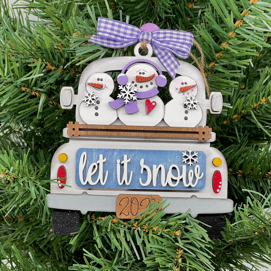 Ornament Truck Let It Snow