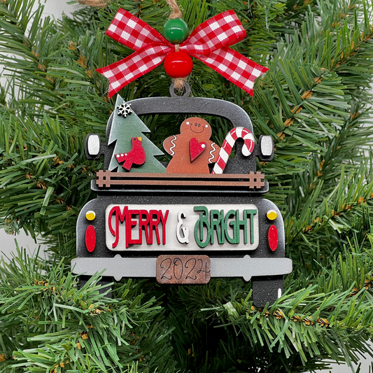 Ornament Truck Merry & Bright