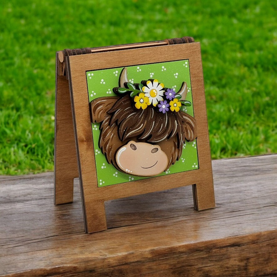 Highland Cow Spring Tiles