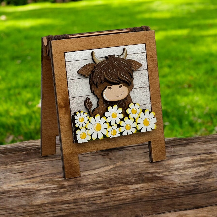Highland Cow Spring Tiles