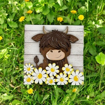 Highland Cow Spring Tiles
