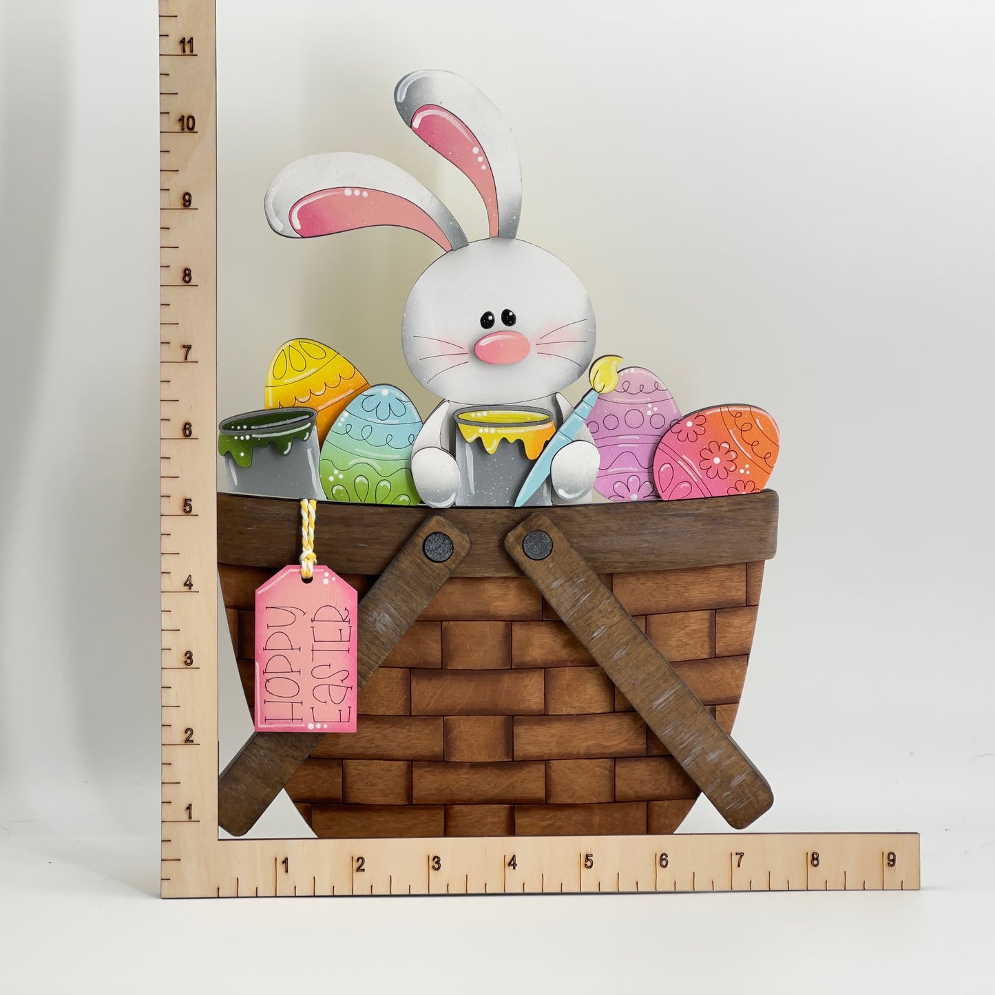 Floppy Bunny Painting Eggs Topper