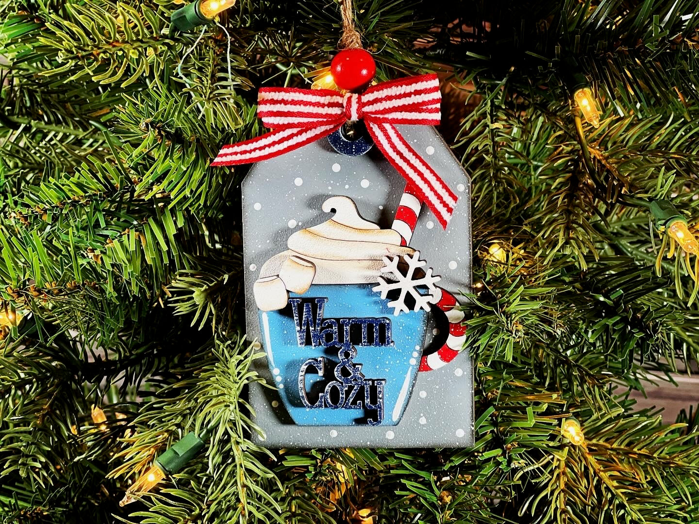 Vintage Tag - Hot Chocolate Ornament